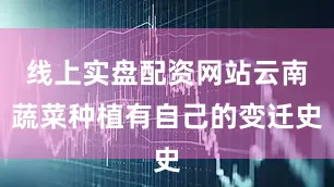 线上实盘配资网站云南蔬菜种植有自己的变迁史