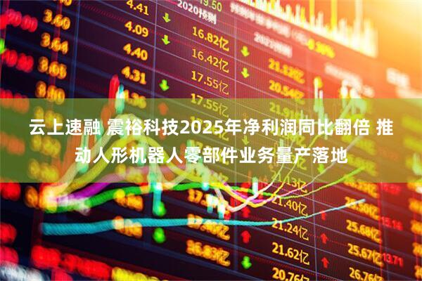 云上速融 震裕科技2025年净利润同比翻倍 推动人形机器人零部件业务量产落地