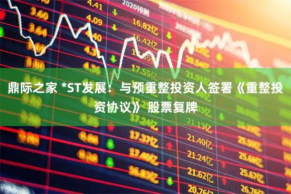 鼎际之家 *ST发展：与预重整投资人签署《重整投资协议》 股票复牌