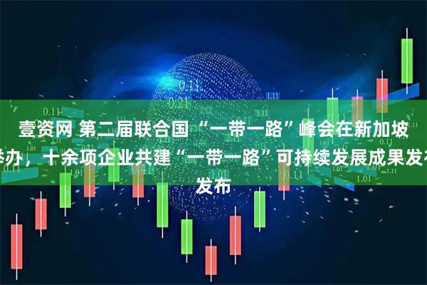 壹资网 第二届联合国 “一带一路”峰会在新加坡举办，十余项企业共建“一带一路”可持续发展成果发布